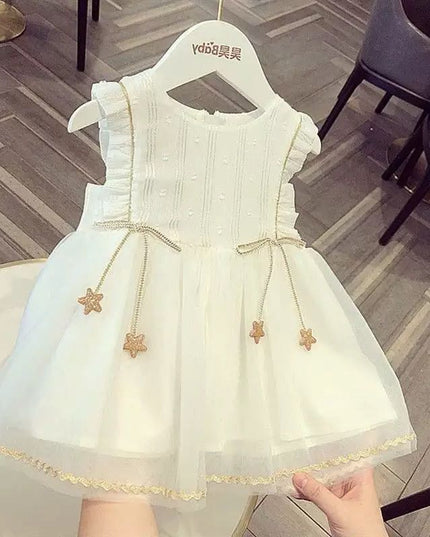 Vestido blanco perla de tull