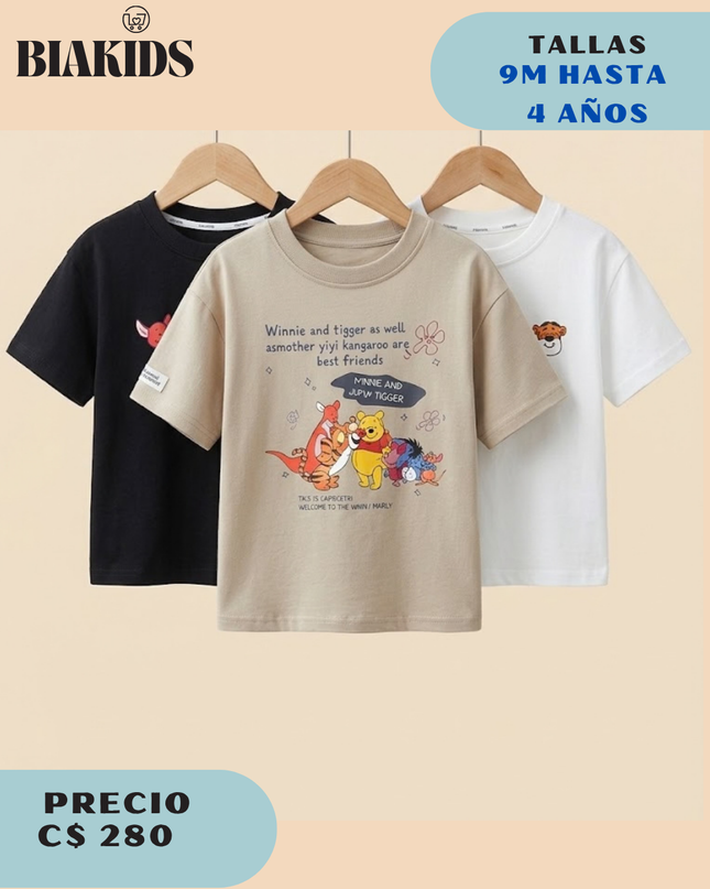 Camiseta Winnie Pooh Beige