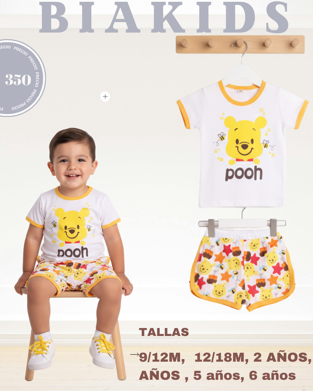 Pijama Short camiseta Pooh