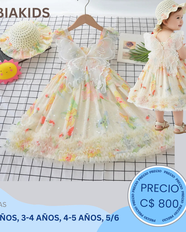 vestido mariposa Perla