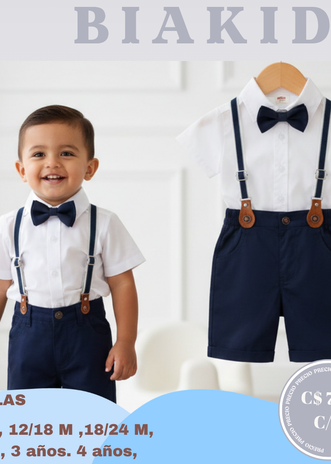 Set elegante azul