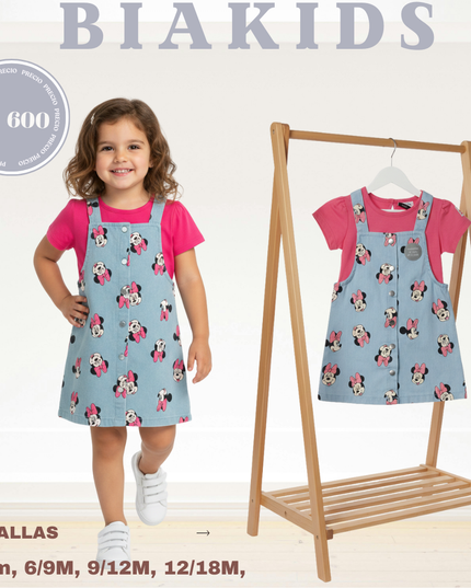 Overall jeans minnie