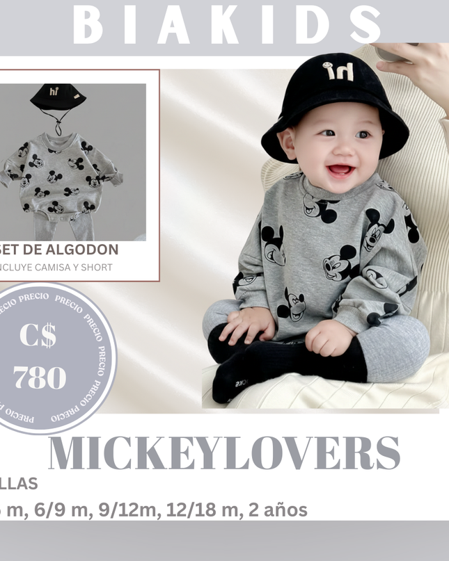 Set completo Mickey  Gorro