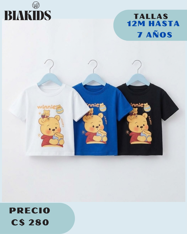 Camisola Winnie Pooh bubble negra