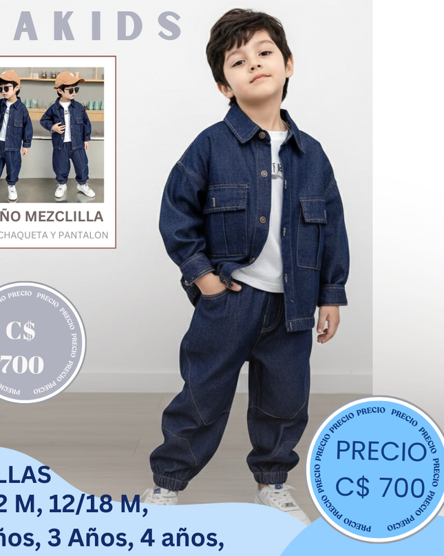 Set Chaqueta vaquero 3 pzs