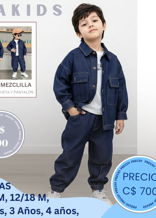 Set Chaqueta vaquero 3 pzs