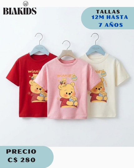 Camiseta Winnie Pooh Crema honey