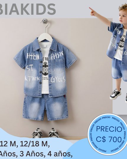 Set Jeans 3 piezas Camisa