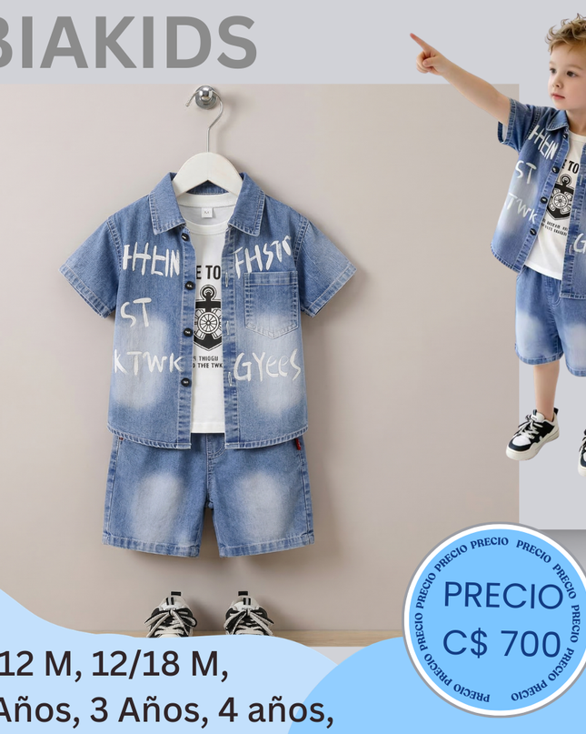 Set Jeans 3 piezas Camisa