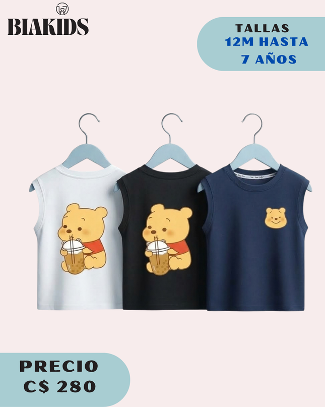 Camisola Winnie Pooh blanca bubble