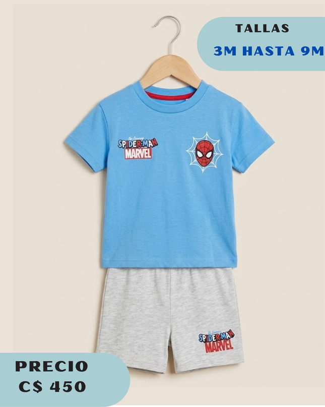 Conjunto Spiderman celeste