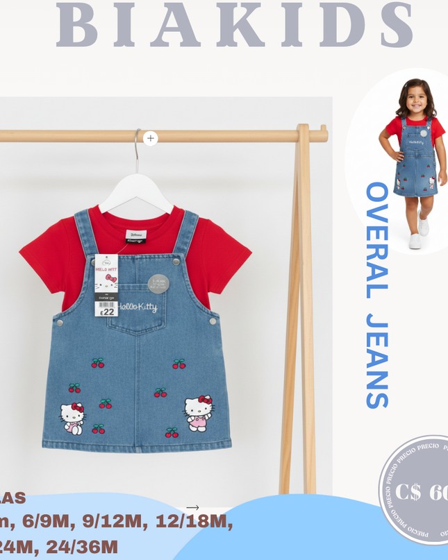 Overall Jeans Hello Kitty