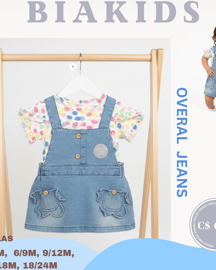 Overall camiseta print de colores