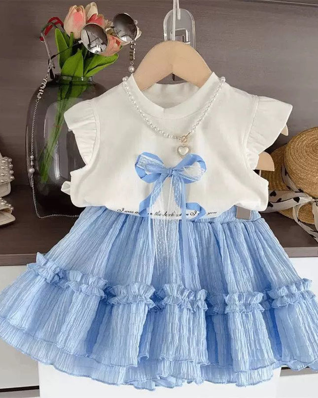 Conjunto 2pcs falda volada