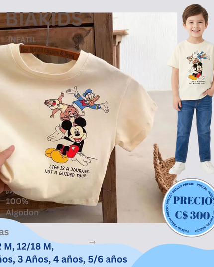 Camiseta  Beige/ Mickey