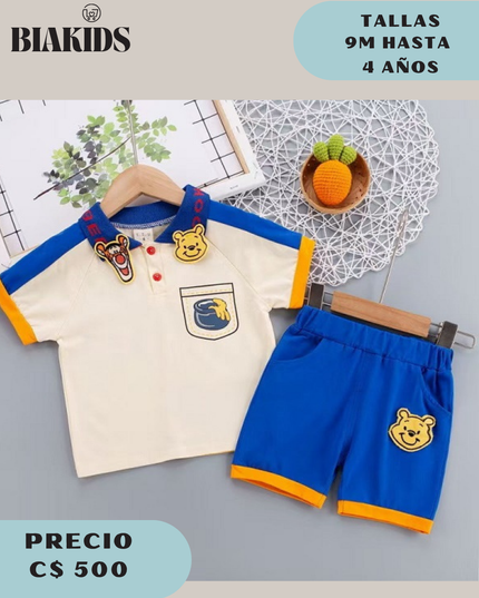 Conjunto Pooh tipo polo