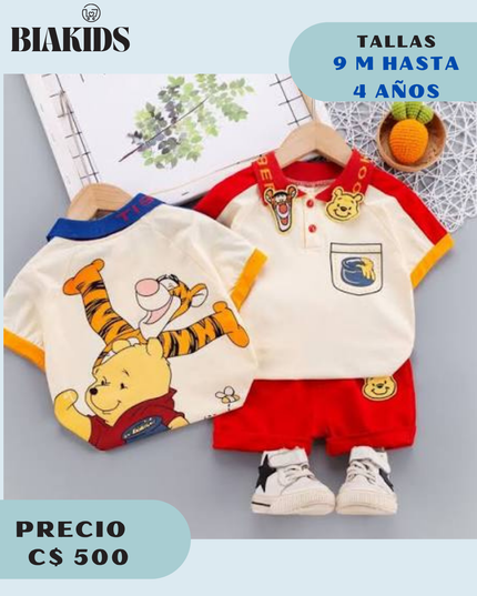 Conjunto Pooh tipo polo