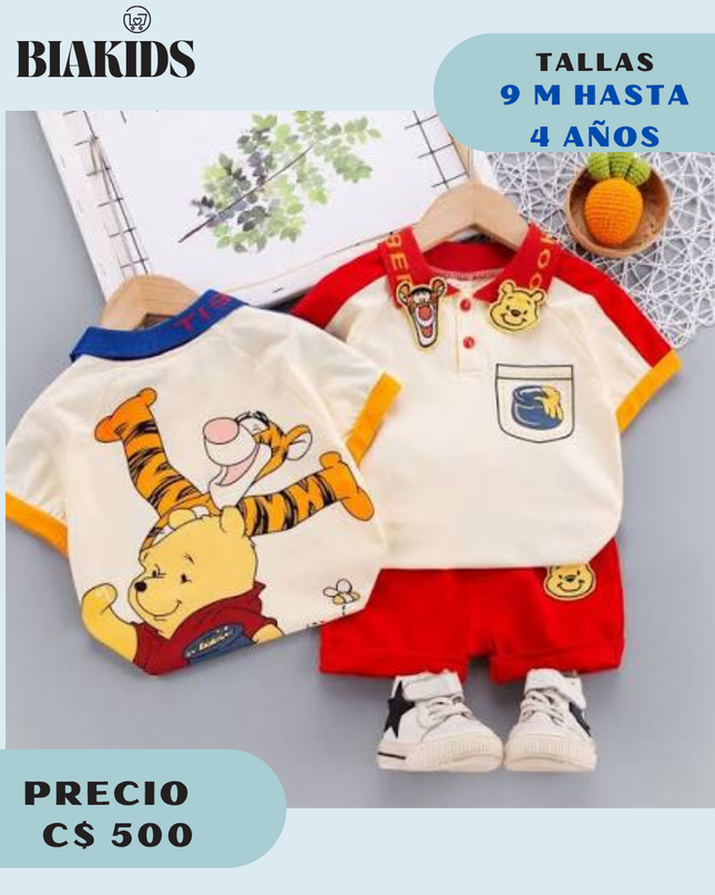 Conjunto Pooh tipo polo