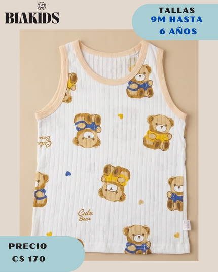 Camiseta Ositos Blanca