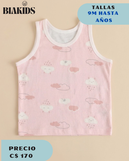 Camiseta Nubes Rosa