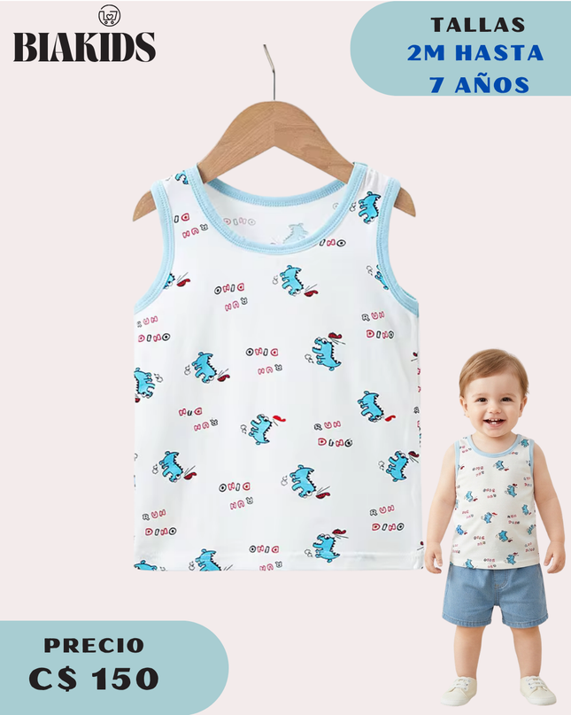 Camiseta Dinosaurios Blanca