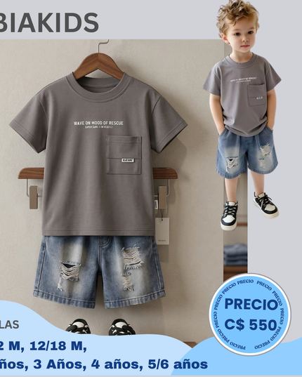 Set Casual short jeans