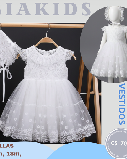 Vestido blanco bautismos