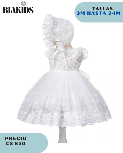 Vestido Bautizo Blanco C