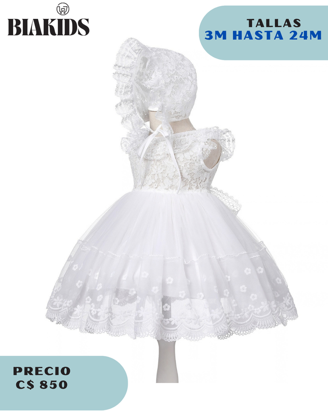Vestido Bautizo Blanco C