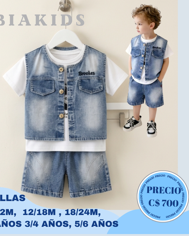 Set Chaqueta sin manga A