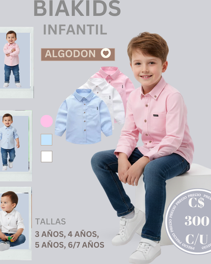 Camisa Formal m/larga Rosada