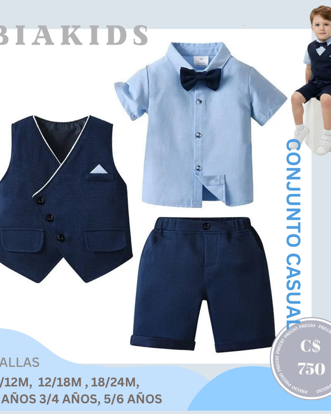 Conjunto Formal Azul & Corbatin