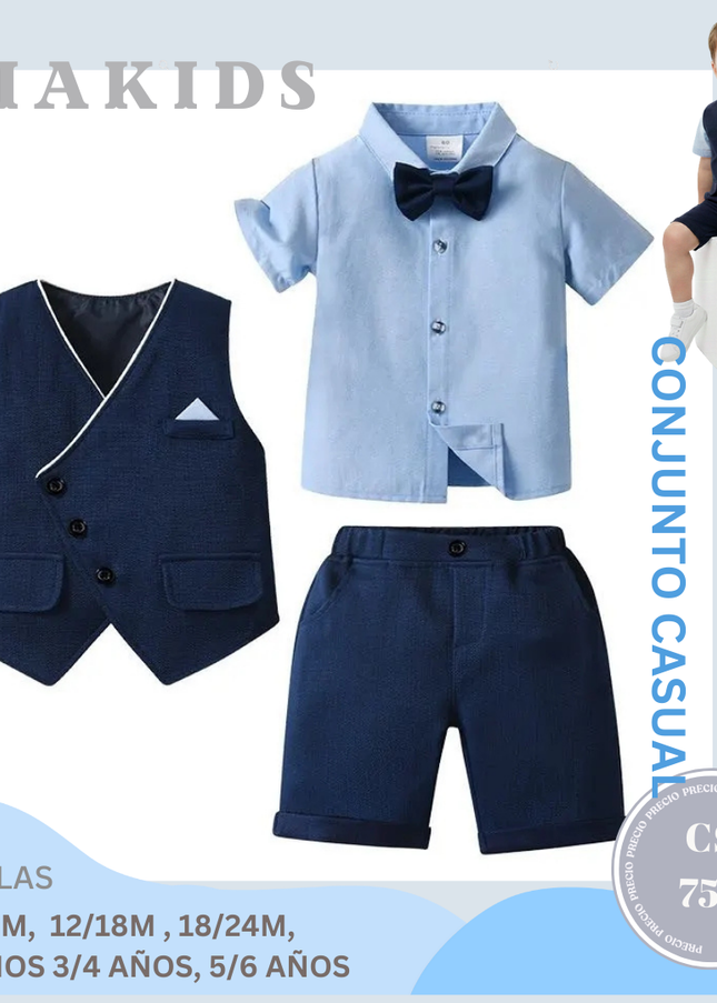 Conjunto Formal Azul & Corbatin