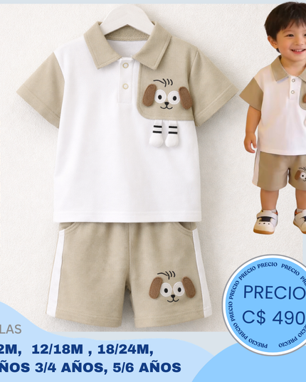 Set Casual  perrito/  Beige