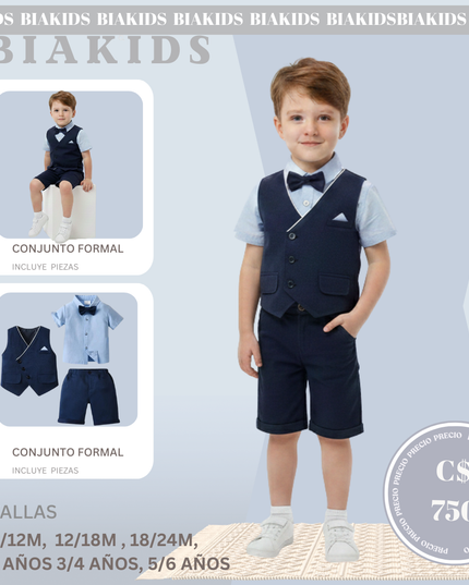Conjunto Formal Azul & Corbatin