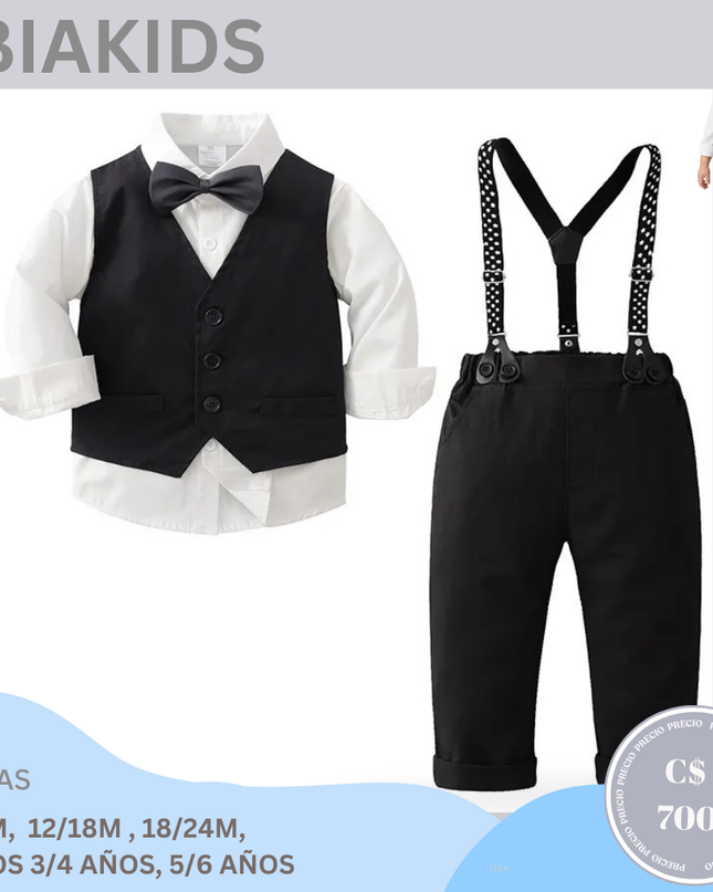 Set Formal de Algodon | Negro