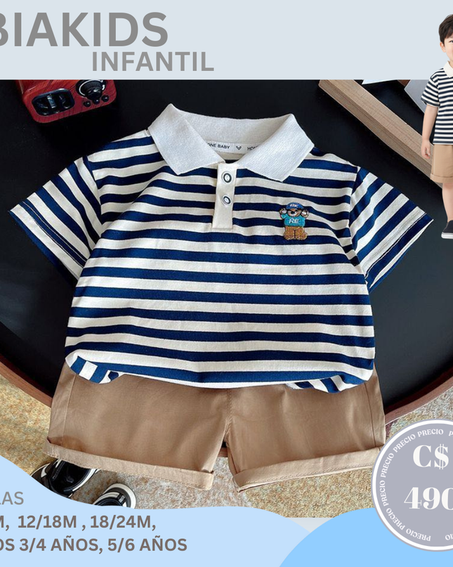 Set Camisa a Rayas & Short