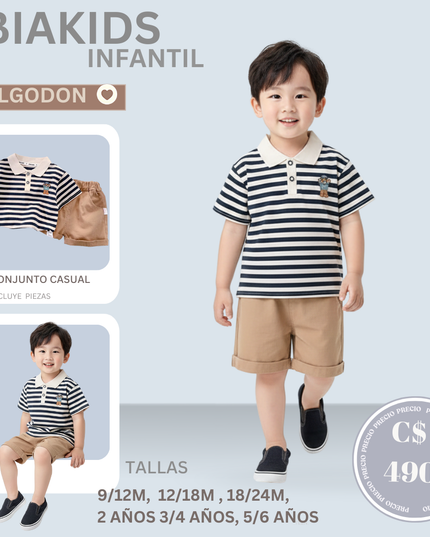 Set Camisa a Rayas & Short