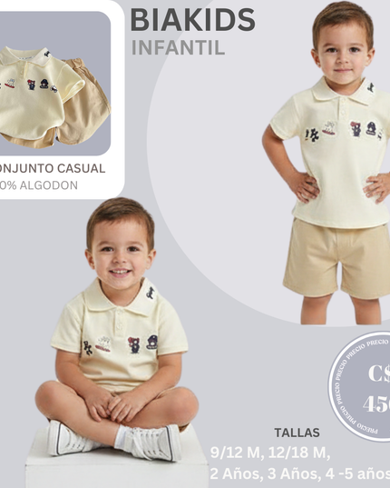 Set Casual Beige & Short | Bear