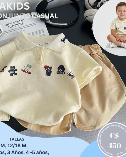 Set Casual Beige & Short | Bear