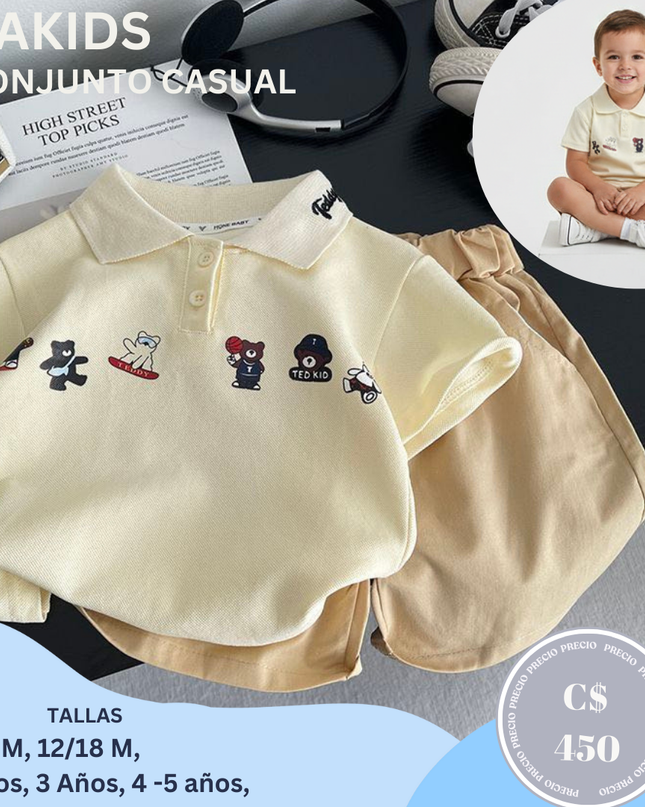 Set Casual Beige & Short | Bear