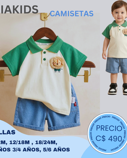 Set Casual 3D Leon short jeans