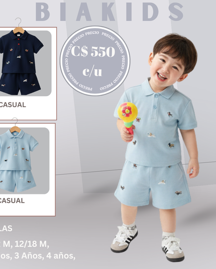 Set Casual de Algodon | Perritos