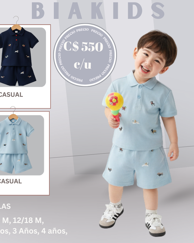 Set Casual de Algodon | Perritos