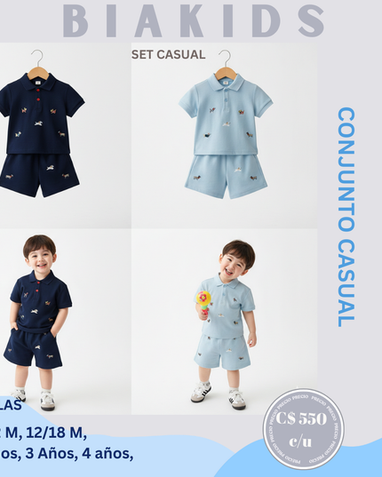 Set Casual de Algodon | Perritos