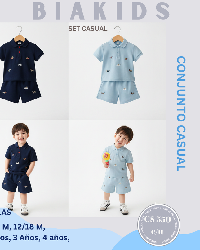 Set Casual de Algodon | Perritos