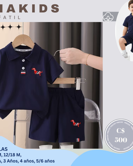 Set Casual Camisa & Short | Azul
