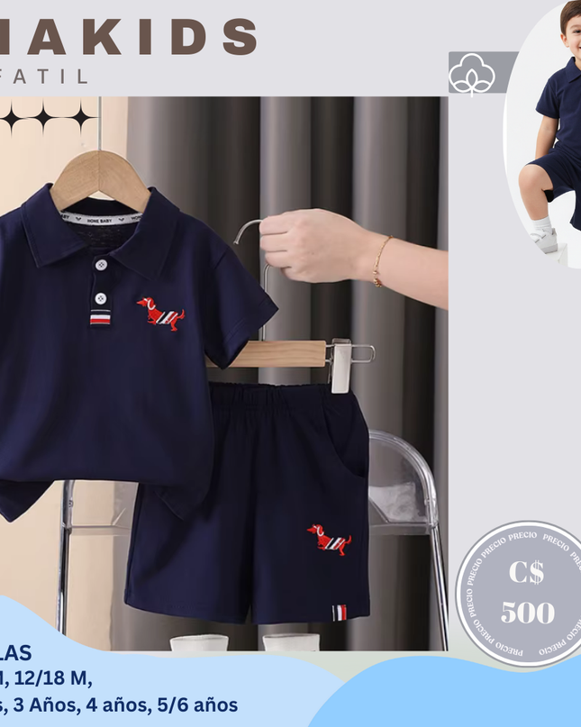 Set Casual Camisa & Short | Azul