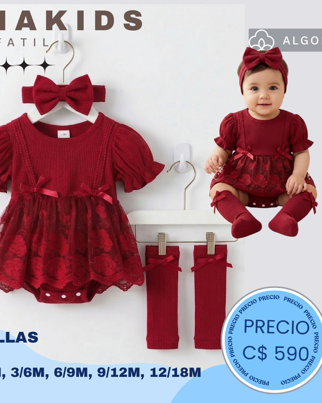 Mameluco tutu Rojo