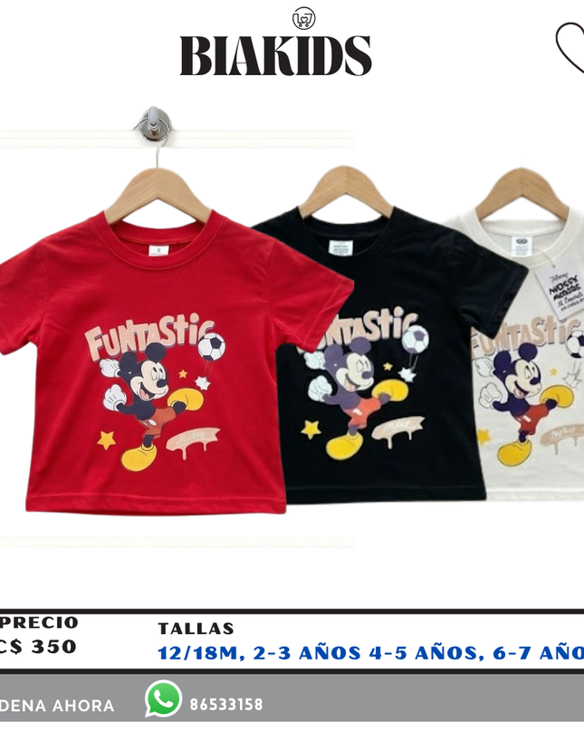 Camiseta Mickey  FUNTASTIC